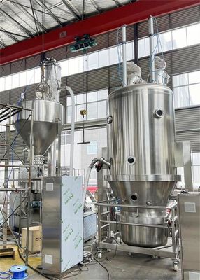 SS Batch Type Vertical Vertical Batch Fluid Bed Dryer Shrimp Shell For Food Contact