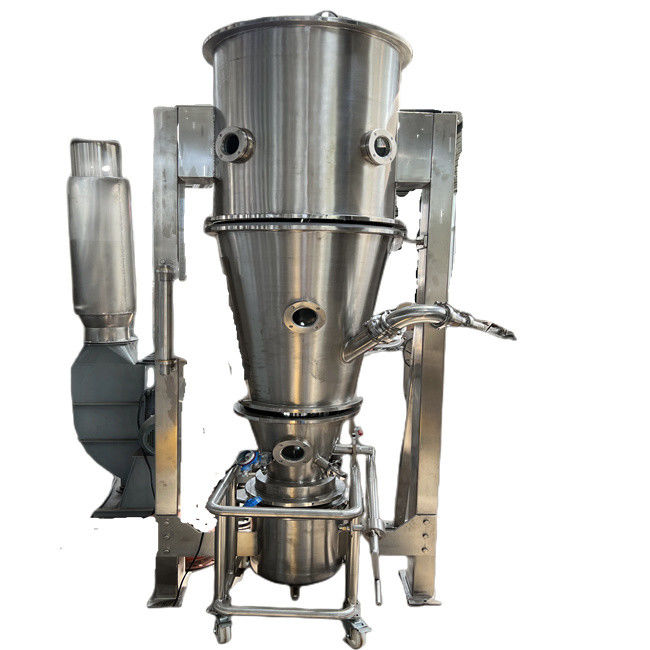 Granulador de lecho fluido de 10 kg, secador por pulverización de lecho fluidizado de secado por pulverización de gránulos de mezcla