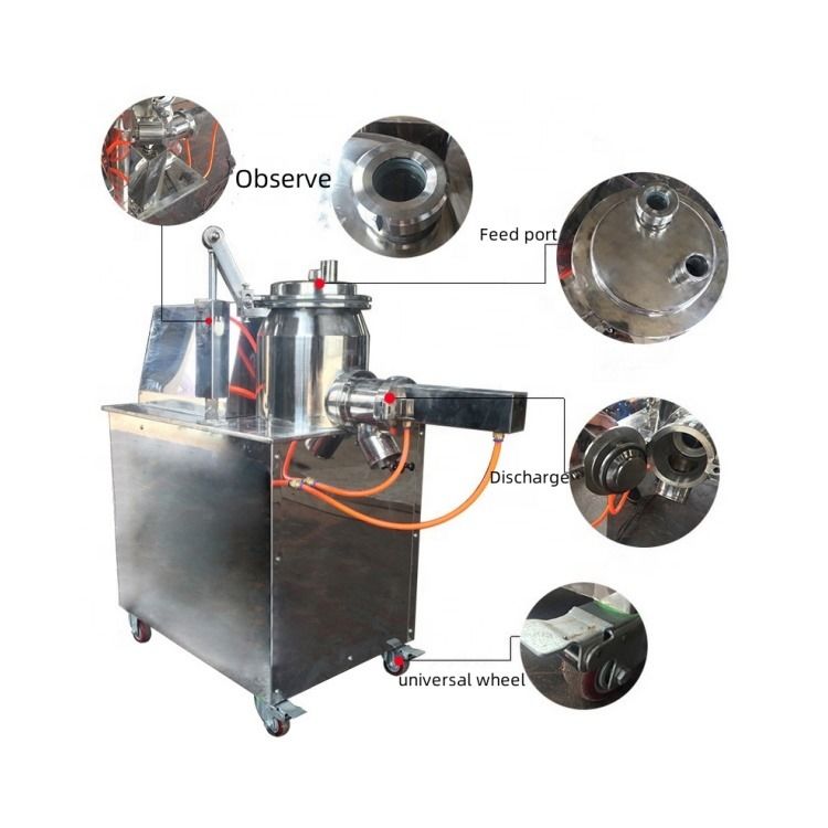 Lab Scale Wet Mixer Granulator SUS304/316L Emergency Stop Button Mixing And Granulating Machine
